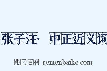 张子注·中正近义词是什么意思的图片